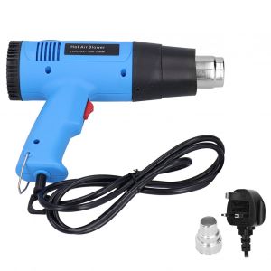 XYONG Pistolet a air chaud, thermoretractable, thermostat robuste, fournitures industrielles, alimentation 2000 W, prise UK 220 V - Neuf