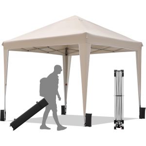 Checarzhn--No1-Tonnelle De Jardin 3x3m Tonnelle Pliante Imperméable Tentes De Reception Gazebo Avec 4 Sac De Sable Pour Camping, Plage Et, - Neuf