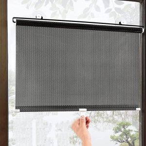 Store Enrouleur À Ventouses (40 X 60 Cm) - Protection Solaire - Store Occultant Sans Perçage - Store De Fenêtre Portable À Ventouses - Rideau Thermique Pour Cuisine, Bureau, Salon, Voiture - Neuf
