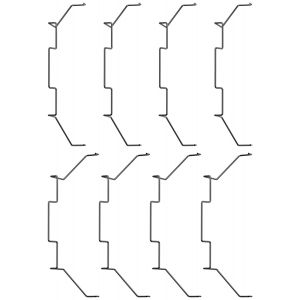 Clip Ventilateur CPU 120mm,Attache Métallique pour Radiateur Processeur,Fixation Ventilateur PC,Noir,CPU-FC120K (8 pièces,Acier Inox) - Neuf