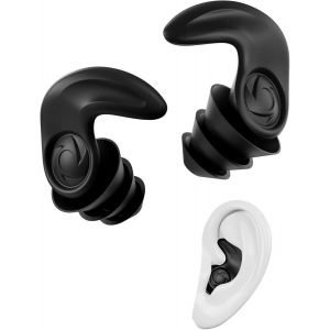 Bouchon d'oreille pour dormir, Anti-Ronflements bouchon anti bruit, bouchon oreille piscine Etanche Natation Course, pour Dormir sur le C&ocirc;t&eacute;, Voyages & Sport Noir - Neuf