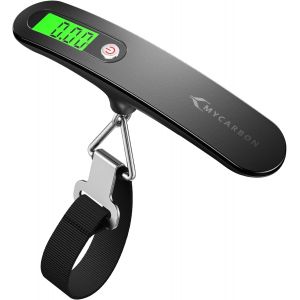 KALANKA-P&egrave;se Valise de Voyage &Eacute;lectronique - Balance Bagage Num&eacute;rique Max 50Kg/110Lb (LB,g,Oz,kg) avec Fonction Tare, Portable, Pile Fournie - Noir - Neuf