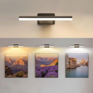 ERYI-Applique Murale Pour Tableaux, 4500Mah Lampe Led Sans Fil Pour Cible De Fléchettes, Eclairage Tableau Led Sans Fil Avec Télécommande, 3 Températures De Couleur Et Fonction Minuterie (Noir) - Neuf