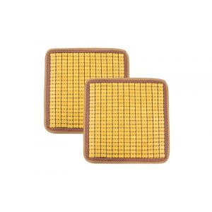 Coussin de si&egrave;ge auto en bambou &iquest; Lot de 2 housses rafra&icirc;chissantes pour voitures, chaises de bureau et canap&eacute;s - Neuf