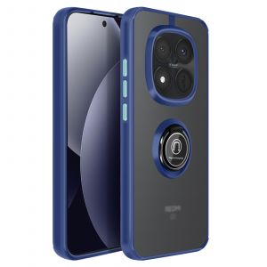 Coque pour Redmi Note 15 Pro Plus avec Anneau Magn&eacute;tique et Finition Givr&eacute;e Bleu - Neuf