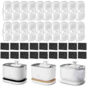 Kalanka-Filtre Fontaine Eau Chat, 40 Pi&egrave;ces Filtre De Fontaine &Agrave; Eau Pour Chat Emball&eacute; Pour Fontaine &Agrave; Eau Pour Chats Plwf105/Plwf115/Plwf005, Double Filtration Pour Familles Multi-Chats - Neuf