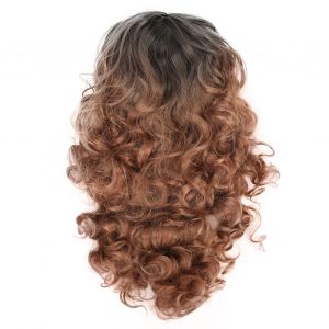 Perruques Longues Bouclees Blondes Degradees Pour Femmes, Postiche En Fibre Resistante A La Chaleur, Perruque De Cosplay Pour Dames - Neuf