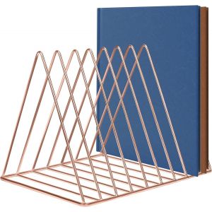 Porte-Revues En Métal Or Rose - Toilettes, Maison, Étagère, Salle De Bain Et Bureau Porte-Revues En Triangle Avec 9 Emplacements - Porte-Journaux, Livres, Tablettes Et Dossiers - Neuf