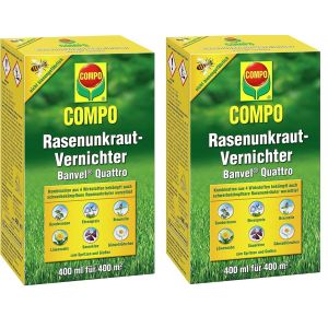 Lot 2 X Désherbant Pelouse Herbicide Compo Jardin Gazon Vert Mauvaise Herbe Concentré 800ml - Neuf