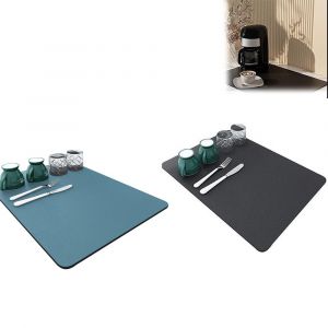 Lot de 2 tapis absorbants &agrave; s&eacute;chage rapide pour &eacute;goutter la vaisselle sur le plan de travail et les appareils de cuisine - Neuf