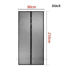 Rideaux anti-moustiques d'été,filet pour écran de porte,rideaux de cuisine en fibre polyester,aimants pour écran en maille - Type Black 90x210cm - Neuf