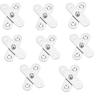 8 Pièces 360 Degrés Charnières en Acier Inoxydable Charnière, Charnière pivotante, pour les Portes, les Armoires, Armoires de cuisine, Salles de bain, Rebords de Fenêtre - Neuf