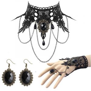 Collier Gothique, Collier Gothique Pour Femme, Bijoux Gothiques, Vampire - Neuf