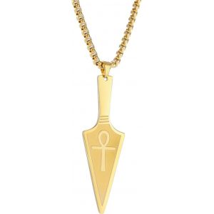 Kal-Collier Ankh Avec Pendentif ?il D'horus En Forme De Tête De Flèche Pour Homme Et Femme - Neuf