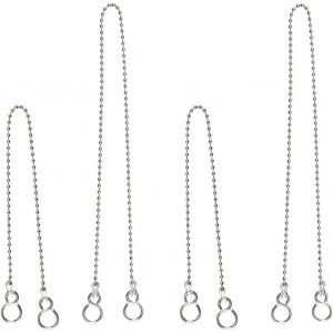Lot De 4 Chaînes À Boules Pour Lavabo - En Acier Inoxydable 304 - Avec Crochet - Pour Accessoires De Salle De Bain - Longueur De La Chaîne : 30 Cm - 45 Cm - Diamètre : 3 Mm[POU8805790] - Neuf