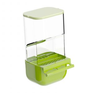 Mangeoire Pour Cage A Oiseaux, Sans Gachis, Pour Perroquets, Recipient Transparent, Accessoires Pour Cages A Oiseaux, Vert - Neuf