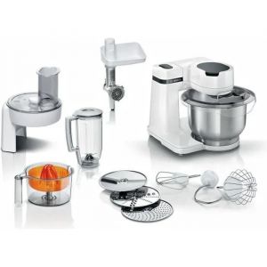 bosch - robot pâtissier multifonction 3.8l 700w blanc - mums2ew40 - Neuf