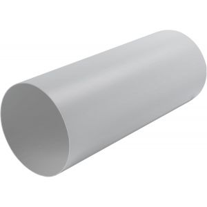 Conduit de ventilation rond droit en plastique de 125 mm - 300 mm de long - Tuyau de rechange, extension, circulation d'air frais - Neuf
