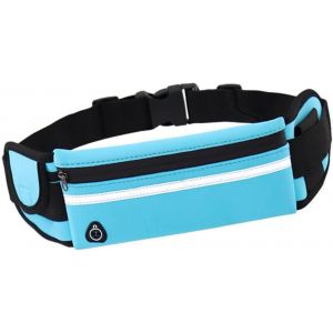 Ceinture De Course Avec, Ceinture Anti-Transpiration Avec, Ceinture De Course Réglable Avec Bandes Réfléchissantes, Avec Prise Casque, Parfaite Pour La Course Et Les Activités De Plein Air (Bleu) - Neuf