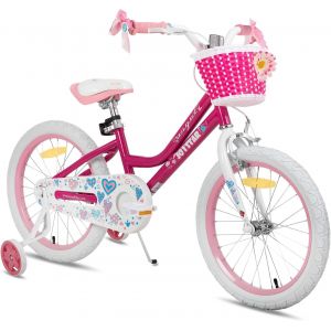 Ulteronixshop-V&eacute;lo Enfant 12/14/16/18/20 Pouces Pour Filles 2-11 Ans, V&eacute;lo Fille 12/14/16/18/20 Pouces Avec Stabilisateur Et Panier - Neuf