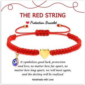 Eryi-Bracelet Femme Cadeau Kabbalah Porte-Bonheur Amulette Pour Amitié Fille Maman S?ur Femmes Hommes Petit Ami Amie Noël Anniversaire - Neuf