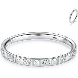 Kal-Piercings En Acier Chirurgical 316l Et Oxyde De Zirconium Pour Oreille Et Nez - Calibres 20, 18, 16, 14 - Anneaux Pour Homme Et Femme - Neuf