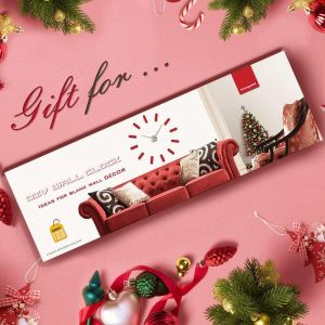 TZF-Pendules Murales 3D DIY Moderne Silencieuse Grande Horloge Murale XXL Rouge Miroir Autocollant pour Cadeaux de Décoration de Noël Maison Restaurant Bureau et Hôtel (102) - Neuf