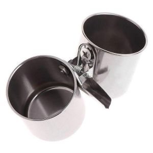 Mangeoire &Agrave; Oiseaux En Acier Inoxydable Pour Perroquets M - Neuf