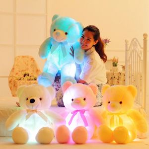 OURS Peluche 45cm Lumineux LED, Couleur: Blanc - Neuf