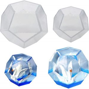 Moule Sph&egrave;re R&eacute;sine Silicone, 6 Pcs Moule Sph&egrave;re Epoxy Resine, Moules En R&eacute;sine &Agrave; Sph&egrave;re &Agrave; G&eacute;om&eacute;trique Diamant Pour La Fabrication De Bougies, D&eacute;coration De Maison - Neuf