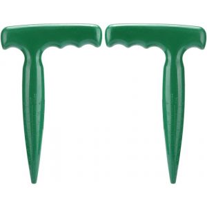 KALANKA-2 pi&egrave;ces Outil de Jardin &agrave; Main Plante Fleur Distributeur de graines Dibber Widger Plantation perforateur Trou Outil pour Le Jardinage en Serre - planteuse piqueur perforatrice Ergonomique - Neuf