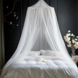 Moustiquaire de Lit,Grand Moustiquaire Ciels pour Lit 1 2 Place,Ciel de Lit Bébé,Lit Baldaquin Voyage pour Intérieur Extérieur - Neuf