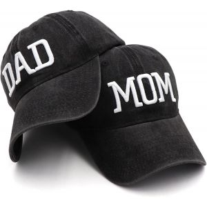 Jexnovashop-Chapeaux De F&ecirc;te Des P&egrave;res Pour Maman Et Papa - Chapeau Brod&eacute; R&eacute;glable - Cadeau Pour Les Couples Et Les Parents - Neuf