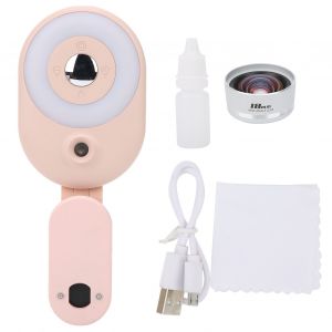 Lumiere de remplissage a intensite variable a 4 vitesses avec humidificateur a objectif grand angle pour visioconference telephonique Lumiere de remplissage rose en direct + objectif grand angle - Neuf