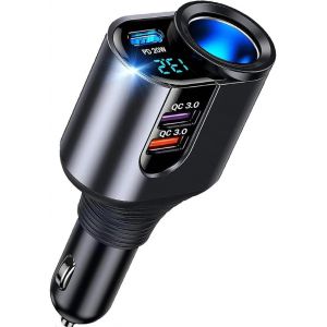 Njmks-[Pd3.0 & Dual Qc3.0] 200w Allume Cigare Usb C Rapide Chargeur Voiture Pouriphon1312/11promax Mini/Se 2020 Xr Xs X 8 7/8 Plus,Xs Max,Chargeur Auto Allume Cigare Rapide Power Delivery/Quick Charg - Neuf