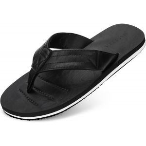 Fchhk-Tongs Hommes Confortable Été Antidérapante Chaussures De Plage & Piscine Durables Et Légères Cuir Sandales Tong - 46 - Neuf
