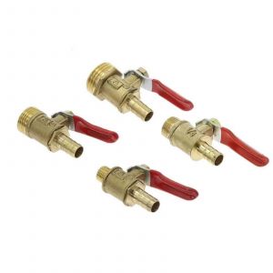 Robinet &agrave; boisseau sph&eacute;rique cannel&eacute; en laiton 412, raccord cannel&eacute; m&acirc;le 1/8'' 1/2'' 1/4'', raccord filet&eacute; en cuivre, adaptateur de coupleur de tuyau, 1 pi&egrave;ce (3/8', 10 mm) - Neuf