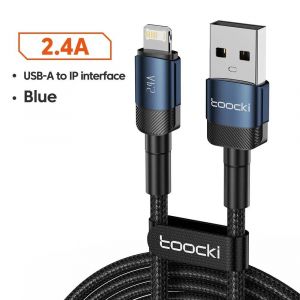 Toocki Usb Type C Câble Charge Rapide Usb C Chargeur Cordon Pour Iphone 15 14 13 12 11 Huawei P40 P30 Realme Oppo Oneplus Batterie Externe-0,5 M-Usb A To L Blue - Neuf