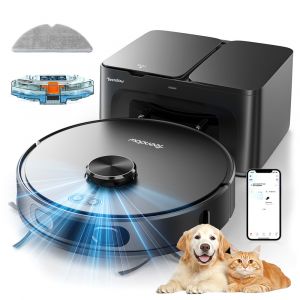 Aspirateur Robot Teendow D65S MAX - Vidange Automatique 70 Jours, Puissance 6000 Pa, Autonomie 220 Min & Station 17 kPa - Neuf