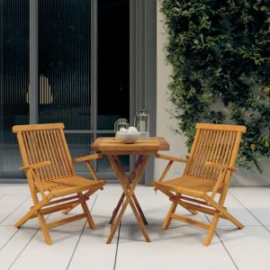 Prolenta Premium - Ensemble &Agrave; Manger De Jardin 3 Pcs Bois De Teck Massif - Neuf