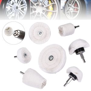 Jeu de 7 disques de polissage - Pour perceuse-visseuse sans fil - Pour commutateur, aluminium, inox, chrome, etc. - Neuf