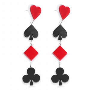 Coeur Boucles D'oreilles Clous Oreille Dangler G&eacute;om&eacute;trie Boucles D'oreilles Casino D&eacute;coration De F&ecirc;te Poker Cartes Poker Pendentifs Pendentifs Bijoux Pendentif-Hao - Neuf
