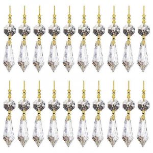 20PCS bricolage parent en forme de larme Lustre pendentif Pièces Perles,Lustre Suspension Décoration - Neuf