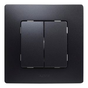 396490 NL Double commutateur Monobloc,Noir,Simple - Neuf
