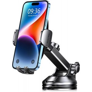 Kalanka-Support Téléphone Voiture, 2025 Amélioré [Ventouse Ultra Puissante] Porte Voiture Telephone Tableau De Bord, Rotation 360° & Opération À Une Main, Attache Voiture Pare-Brise (4-7"" Smartphone) - Neuf