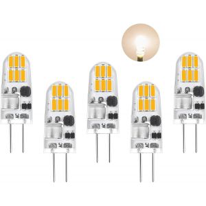 Ampoules Led G4,12v Ac/Dc Blanc Naturel 4000k,160lm Pas De Scintillement,1.5w Remplace Les Ampoules Halogènes 15w,Petites Ampoules À Led À Culot Fixe,Pour Hotte D'aspiration Pour La Cuisine,Lot De 5 - Neuf