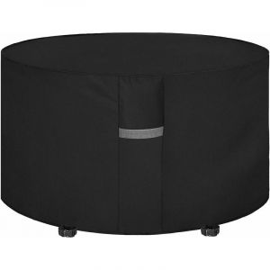 Housse De Protection Ronde Pour Table De Jardin (180 X 90 Cm) Avec Filet Pare-Chocs, Imperméable, Coupe-Vent, Résistante Aux Uv Et Aux Déchirures, Robuste Et Durable, En Tissu Oxford 210d Pour Salon - Neuf