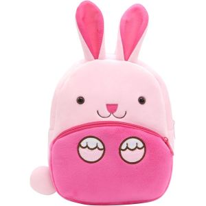 TRAHOO-Sac à dos pour enfant | Animal en peluche mignon de dessin animé | Sac cadeau pour bébé fille de 2 à 4 ans | Mini sac d'école doux et léger | Cadeau préscolaire pour garçons et filles - Neuf