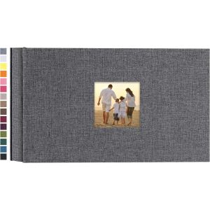 Album photo en lin &agrave; couverture rigide de grande capacit&eacute; pour photos de famille, anniversaire, vacances de b&eacute;b&eacute; (gris, 600 pochettes) - Neuf