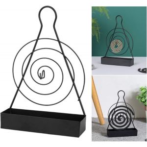 Support spirale pour moustiquaire &agrave; encens portable en fer 13x20 cm - Support r&eacute;tro pour spirales anti-moustiques et d&eacute;coration d'int&eacute;rieur - Neuf